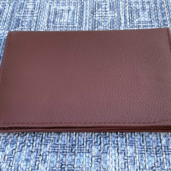 Leather Passport Holder Wallet Handmade Brown Card Holder Clutch Purse - Picture 7 of 12